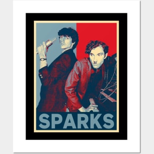 Retro Love Rock Sparks Fan Art Design Posters and Art